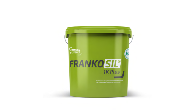 Grüner Eimer mit lösemittelfreier Abdichtung